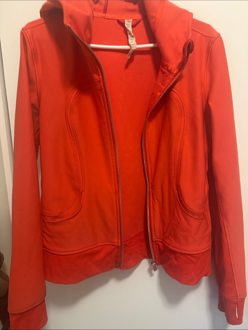 lululemon athletica Bright Orange Full-Zip Bomber Jacket